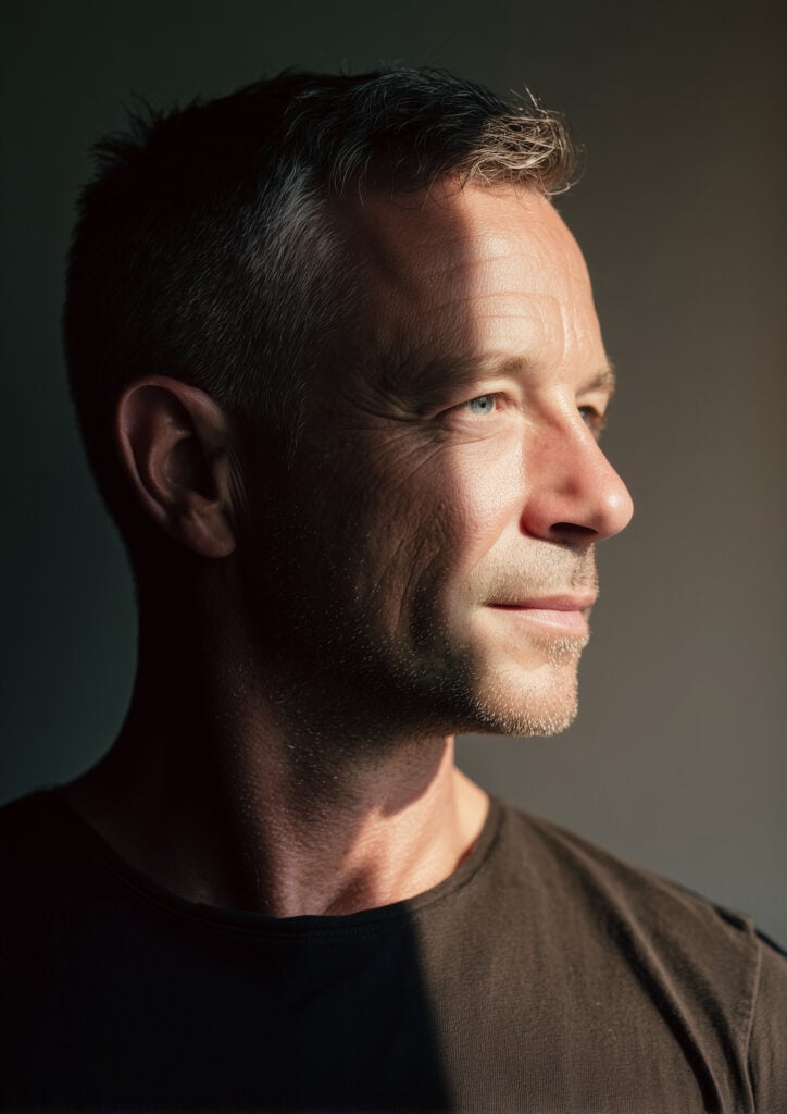 Man with reduced inflammation from VIP peptide treatment