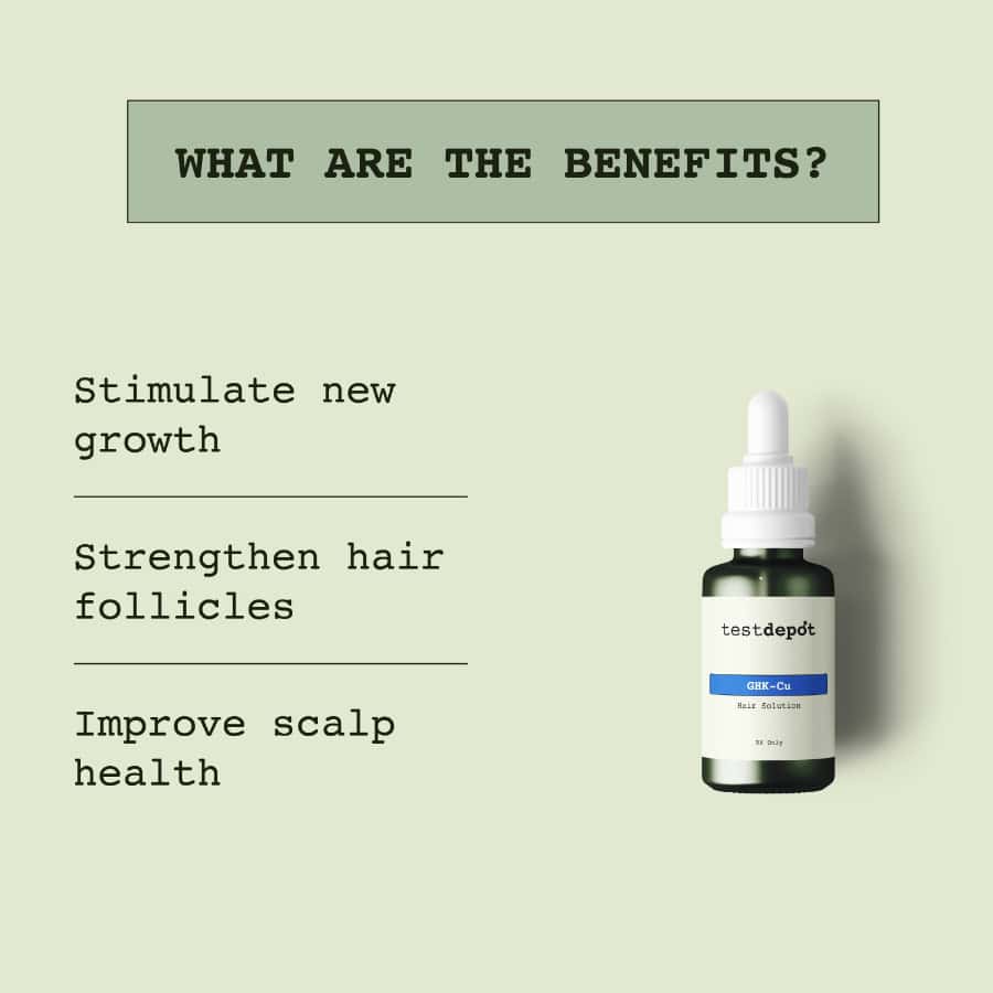 GHK-Cu hair growth benefits for thickness and density