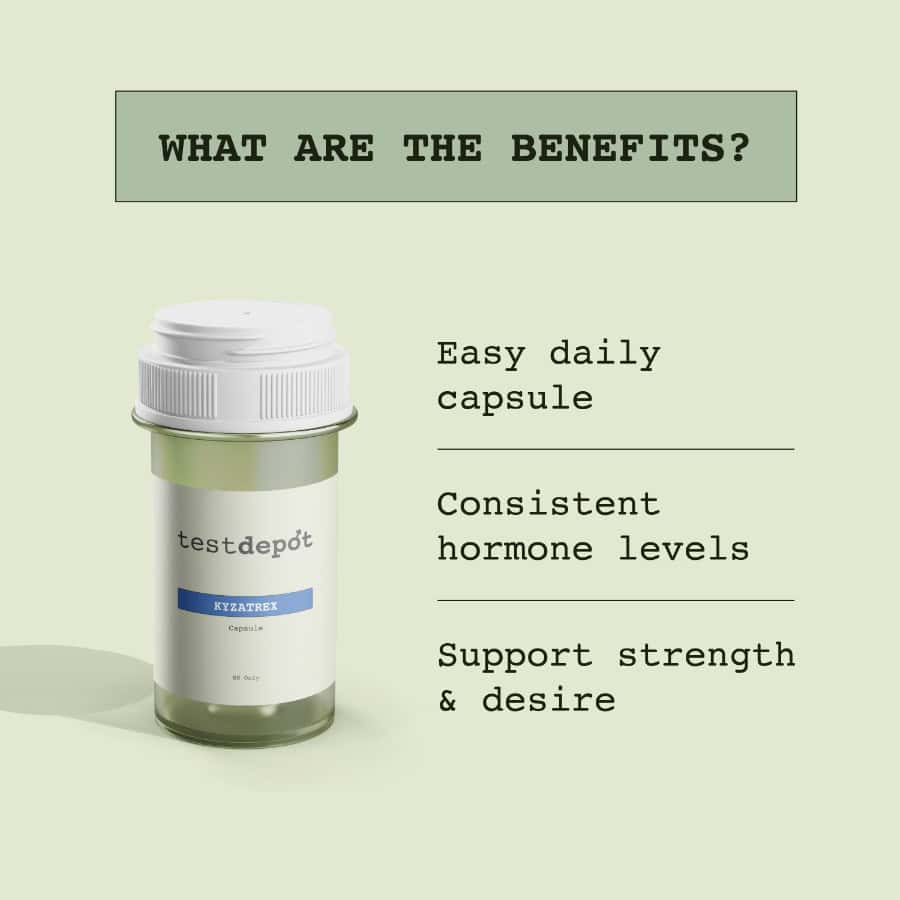 Kyzatrex benefits including no injections and consistent levels