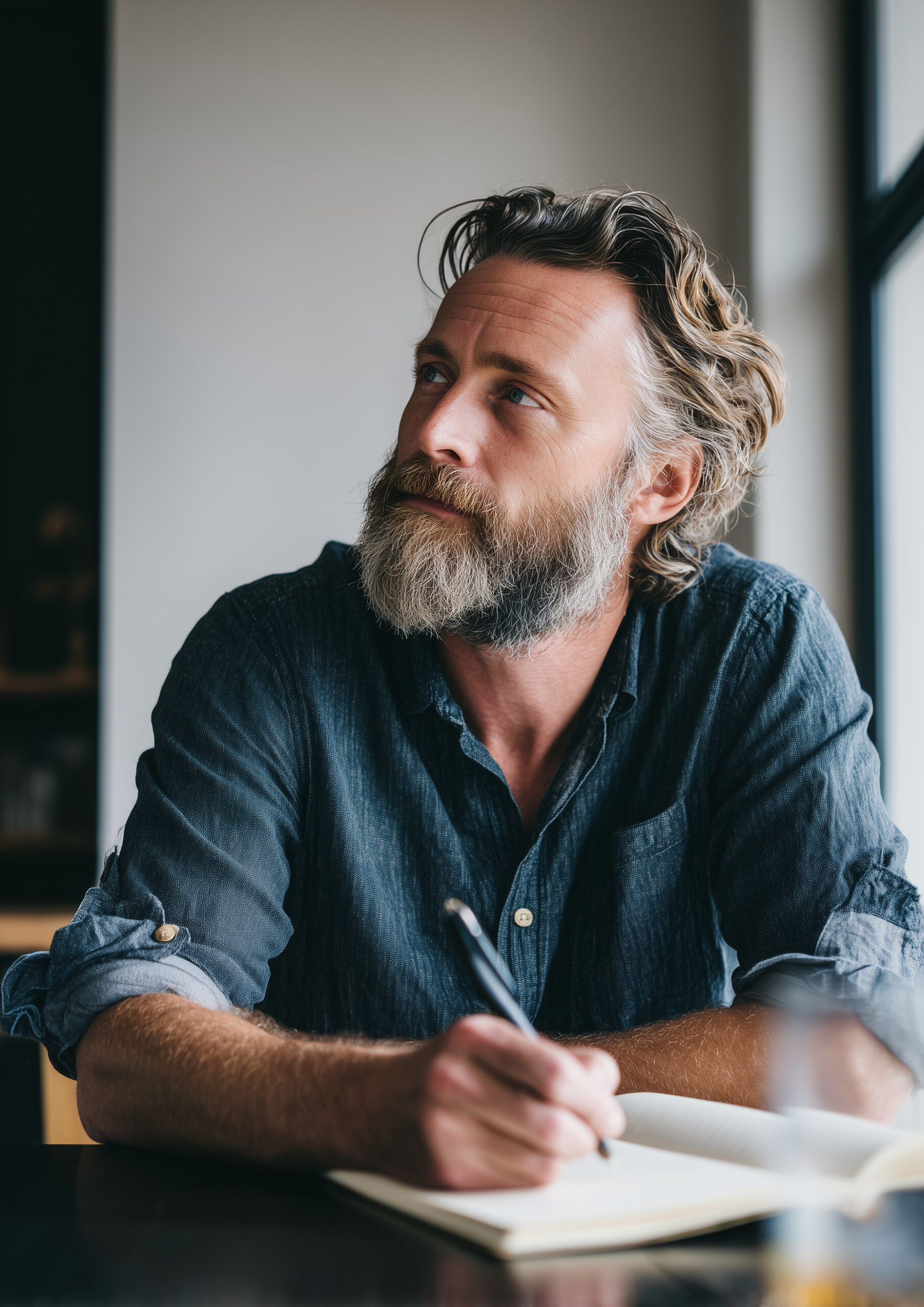 Mid 40s man sitting at a table with only a notebook and pen s 18122021 7027 411c a0f7 720388543cf8 0 scaled